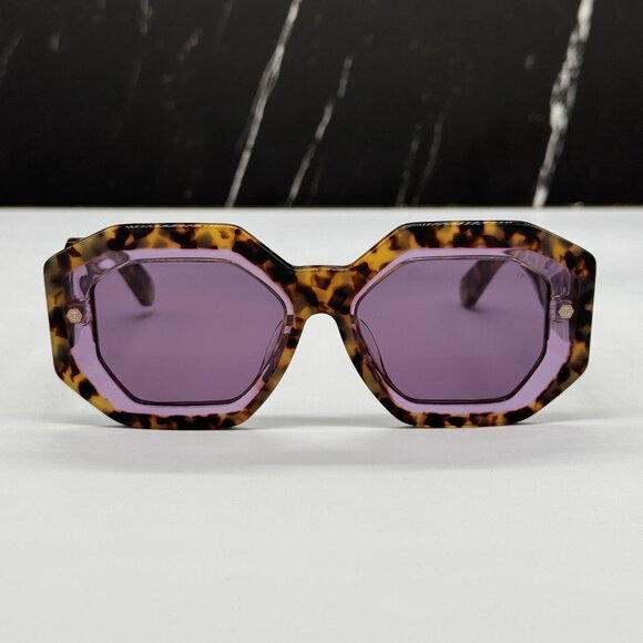 NEW SPP098M 0778 PHILIPP PLEIN SUPREME STAR HAVANA WOMEN SUNGLASSES - Picture 3 of 12